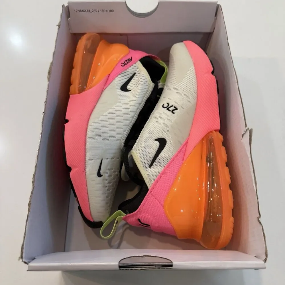 Nike Air Max 270 Summit White Sunset Pulse W Size 5 Brand New fast Shipping - Picture 2 of 9